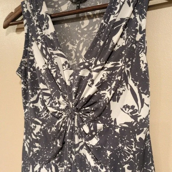 Daisy Fuentes Sleeveless Dark Floral Mini Dress Sz Petite S Y2KResort Whimsigoth - Picture 2 of 8
